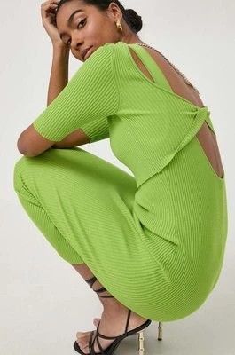 Zdjęcie produktu Liu Jo sukienka i t-shirt kolor zielony midi dopasowana