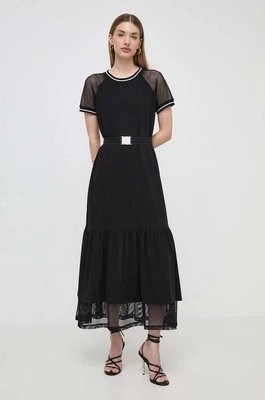 Zdjęcie produktu Liu Jo sukienka kolor czarny maxi rozkloszowana