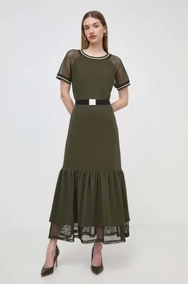 Zdjęcie produktu Liu Jo sukienka kolor zielony maxi rozkloszowana