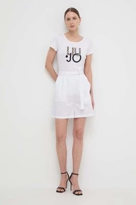 Zdjęcie produktu Liu Jo szorty damskie kolor biały gładkie high waist
