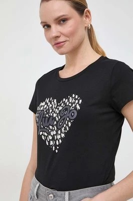 Zdjęcie produktu Liu Jo t-shirt bawełniany damski kolor czarny