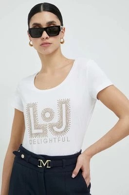 Zdjęcie produktu Liu Jo t-shirt bawełniany kolor biały