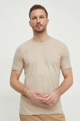 Zdjęcie produktu Liu Jo t-shirt bawełniany męski kolor beżowy gładki