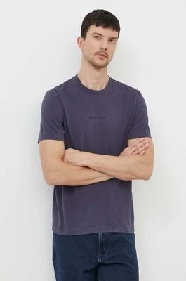 Zdjęcie produktu Liu Jo t-shirt bawełniany męski kolor granatowy z aplikacją