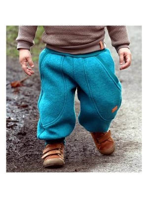 Zdjęcie produktu LiVi Wełniane spodnie "Streetstyle" w kolorze jasnomorskim rozmiar: 80/86