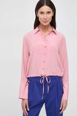 Zdjęcie produktu Liviana Conti koszula jedwabna kolor różowy regular z kołnierzykiem klasycznym F4SS01