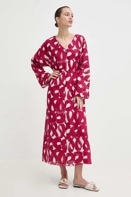 Zdjęcie produktu Liviana Conti sukienka lniana kolor różowy maxi oversize L4SM31