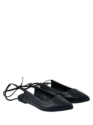 Zdjęcie produktu Lizza Shoes Skórzane baleriny w kolorze czarnym rozmiar: 37
