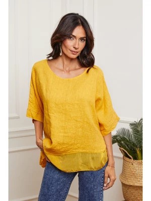Zdjęcie produktu Joséfine Lniana bluzka w kolorze żółtym rozmiar: XXL