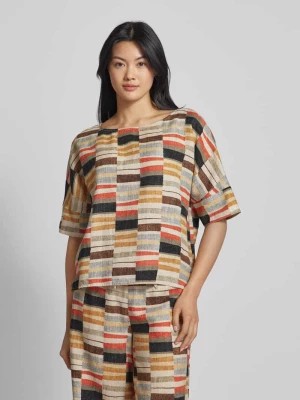 Zdjęcie produktu Lniana bluzka ze wzorem na całej powierzchni Christian Berg Woman