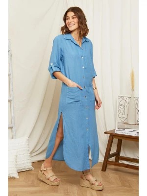 Zdjęcie produktu Rodier Lin Lniana sukienka w kolorze błękitnym rozmiar: S/M