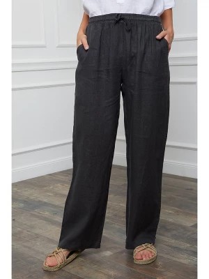 Zdjęcie produktu Fleur de Lin Lniane spodnie "Honas" w kolorze antracytowym rozmiar: XXL
