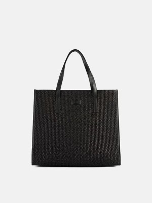 Zdjęcie produktu loft37 Skórzany shopper bag "Eternal Chic" w kolorze czarnym - 40 x 35 x 15 cm rozmiar: onesize