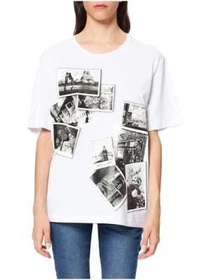 Zdjęcie produktu Love Moschino, Biała Bawełniana Koszulka White, female,