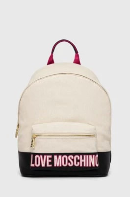 Zdjęcie produktu Love Moschino plecak damski kolor beżowy duży z aplikacją