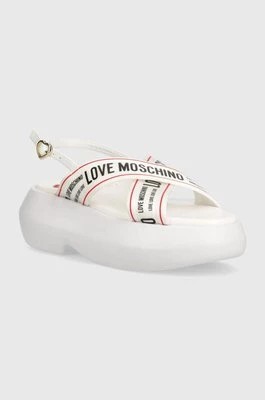 Zdjęcie produktu Love Moschino sandały damskie kolor biały na platformie JA16257I0IIX610A