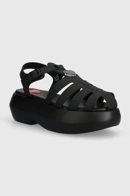 Zdjęcie produktu Love Moschino sandały damskie kolor czarny na platformie JA16247I0II38000