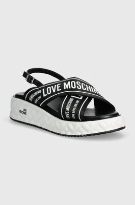Zdjęcie produktu Love Moschino sandały damskie kolor czarny na platformie JA16315I0IIX300A