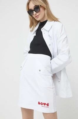 Zdjęcie produktu Love Moschino spódnica kolor biały mini rozkloszowana