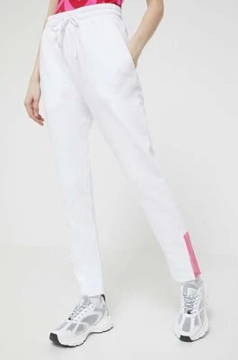 Zdjęcie produktu Love Moschino spodnie dresowe bawełniane kolor biały gładkie