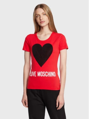 Zdjęcie produktu LOVE MOSCHINO T-Shirt W4H1932E 1951 Czerwony Slim Fit