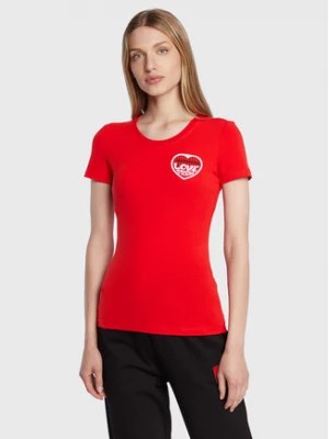 Zdjęcie produktu LOVE MOSCHINO T-Shirt W4H1980E 1951 Czerwony Slim Fit