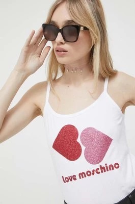 Zdjęcie produktu Love Moschino top damski kolor biały
