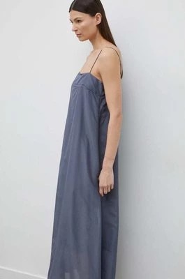Zdjęcie produktu Lovechild sukienka z domieszką jedwabiu kolor granatowy maxi rozkloszowana 24-2-747-2026