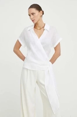 Zdjęcie produktu Luisa Spagnoli koszula damska kolor biały relaxed z kołnierzykiem klasycznym
