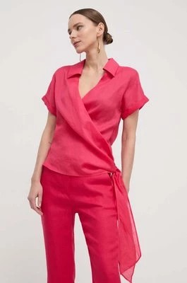 Zdjęcie produktu Luisa Spagnoli koszula damska kolor fioletowy relaxed z kołnierzykiem klasycznym