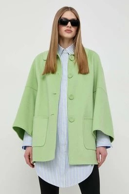 Zdjęcie produktu Luisa Spagnoli płaszcz wełniany kolor zielony przejściowy oversize