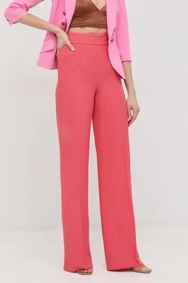 Zdjęcie produktu Luisa Spagnoli spodnie damskie kolor pomarańczowy szerokie high waist
