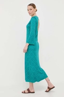 Zdjęcie produktu Luisa Spagnoli sukienka Copenaghen kolor turkusowy midi prosta