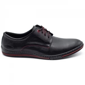 Zdjęcie produktu Lukas Skórzane buty męskie 295LU czarne z czerwonym czerwone