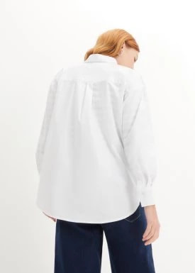 Zdjęcie produktu Luźniejsza bluzka z plisą guzikową bonprix