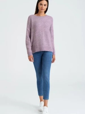 Zdjęcie produktu Luźny fioletowy sweter damski - Greenpoint