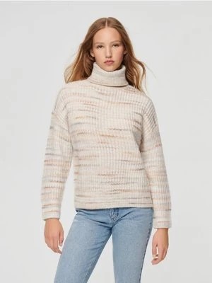 Zdjęcie produktu Luźny sweter melanżowy z golfem House