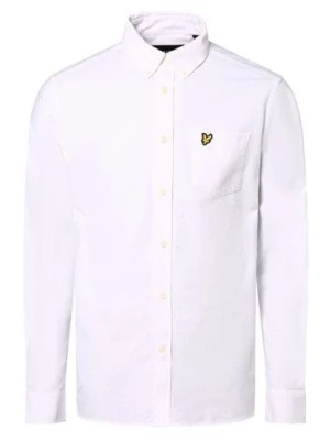 Zdjęcie produktu Lyle & Scott Koszula męska z zawartością lnu Mężczyźni Regular Fit Bawełna biały jednolity,