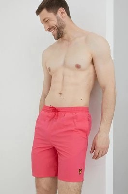 Zdjęcie produktu Lyle & Scott szorty kąpielowe męskie kolor różowy gładkie