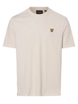 Zdjęcie produktu Lyle & Scott T-shirt męski Mężczyźni Bawełna beżowy jednolity,