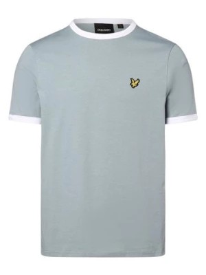 Zdjęcie produktu Lyle & Scott T-shirt męski Mężczyźni Bawełna niebieski jednolity,