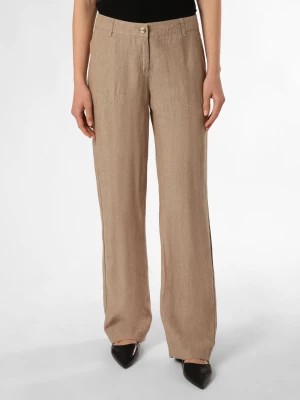 Zdjęcie produktu MAC Lniane spodnie - Nora Kobiety len beżowy marmurkowy,