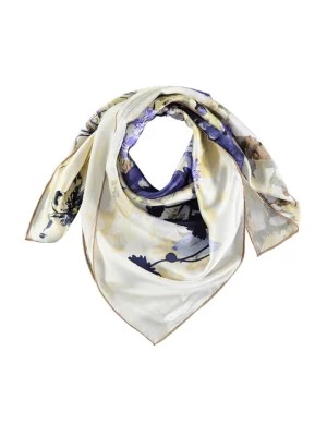 Zdjęcie produktu Made in Silk Jedwabna chusta w kolorze kremowym ze wzorem - 90 x 90 cm rozmiar: onesize