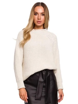 Zdjęcie produktu made of emotion Sweter w kolorze jasnobeżowym rozmiar: L/XL