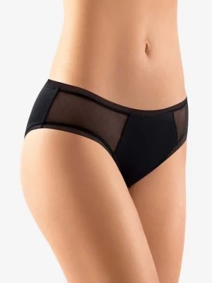 Zdjęcie produktu Majtki damskie bikini z siateczkowymi wstawkami czarne Gatta