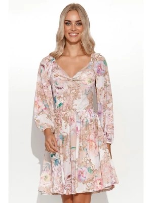 Zdjęcie produktu Makadamia Sukienka w kolorze kremowo-różowym ze wzorem rozmiar: 36/38