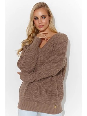 Zdjęcie produktu Makadamia Sweter w kolorze jasnobrązowym rozmiar: onesize