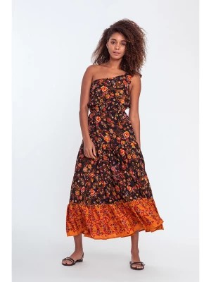 Zdjęcie produktu Makani Sukienka w kolorze czarno-pomarańczowym rozmiar: 38