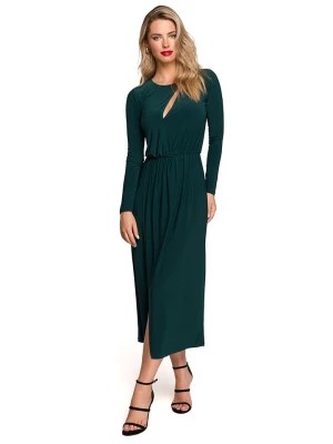 Zdjęcie produktu Makover Sukienka w kolorze ciemnozielonym rozmiar: XL