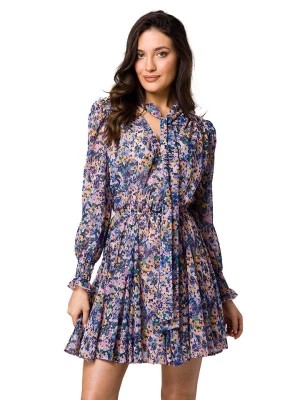 Zdjęcie produktu Makover Sukienka w kolorze niebieskim ze wzorem rozmiar: L